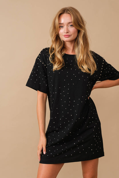 Studded T-Shirt Dress