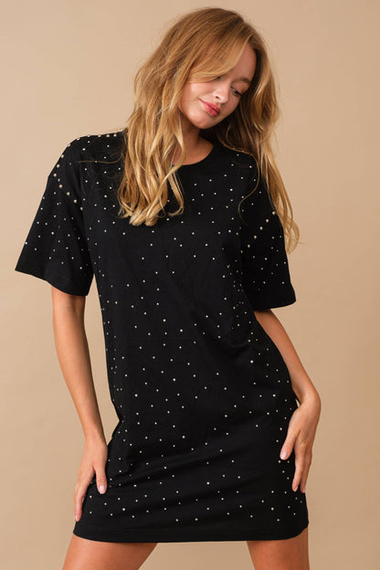 Studded T-Shirt Dress