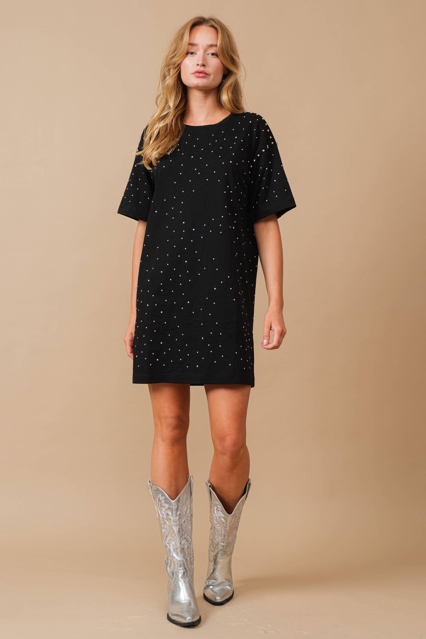 Studded T-Shirt Dress