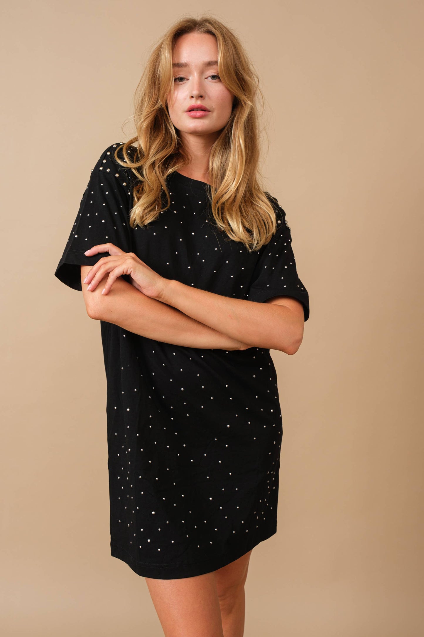 Studded T-Shirt Dress