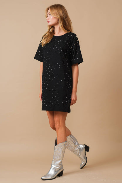 Studded T-Shirt Dress