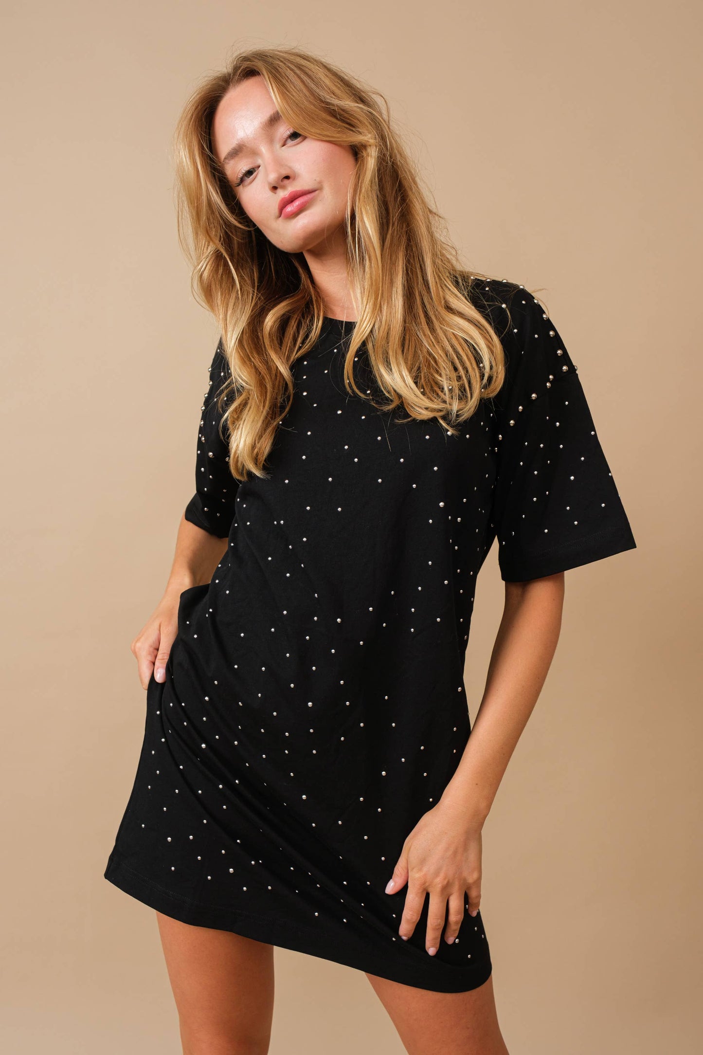 Studded T-Shirt Dress