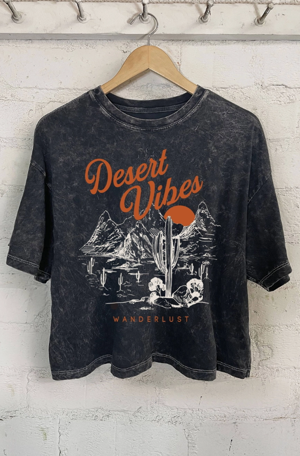 Desert Vibes Long Crop Tee